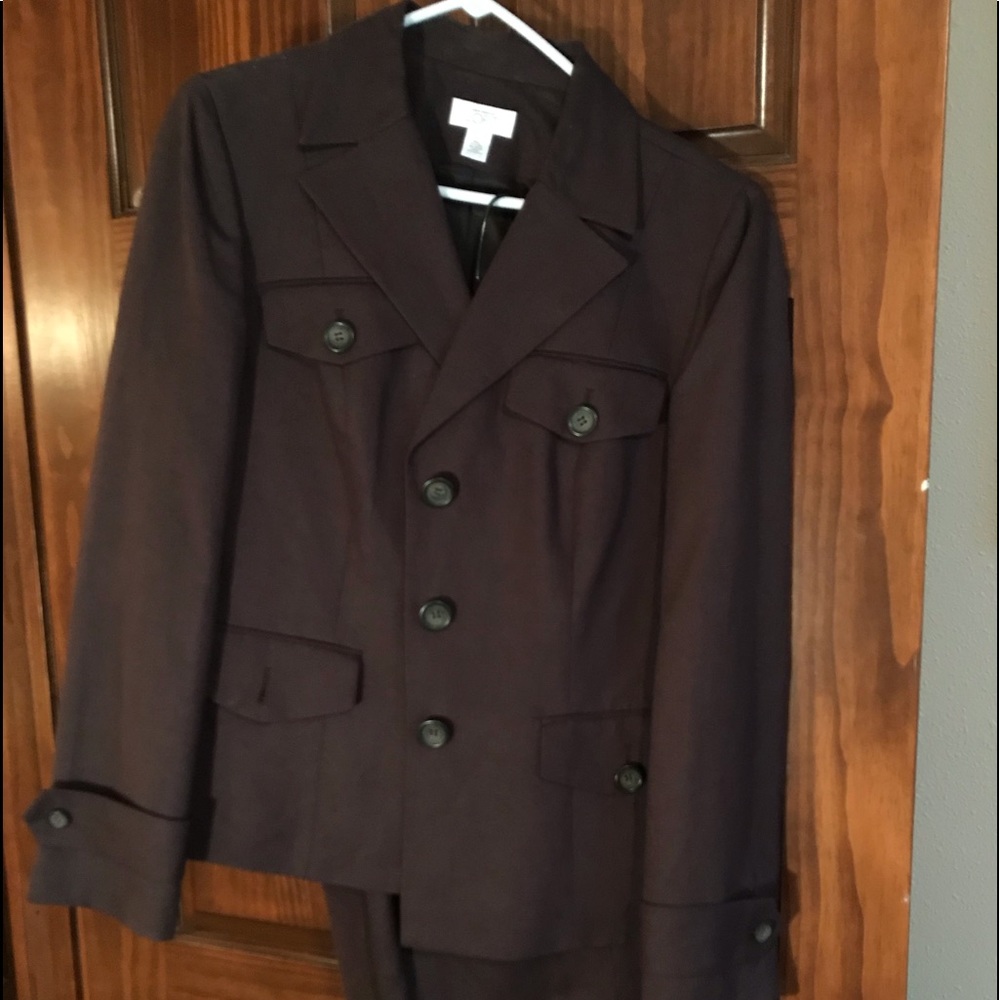 Loft Brown Linen pant suit